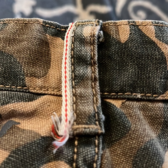 SQUARE ZERO Distressed camouflage paint splatter canvas pant 38x30 - Picture 5 of 11